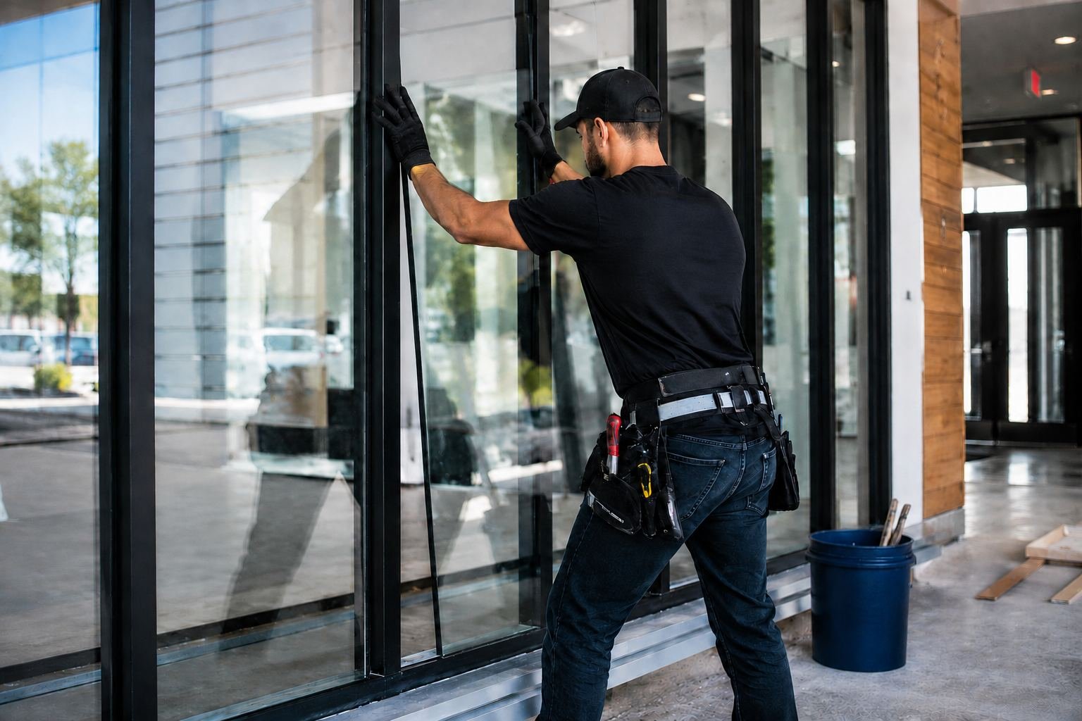 Commercial glass installation by 360 Glass Solutions in Vancouver